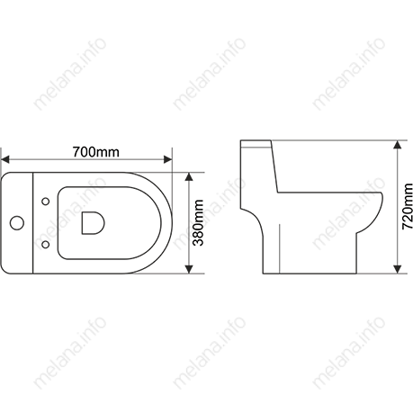 Унитаз-моноблок Melana MLN-2013 белый